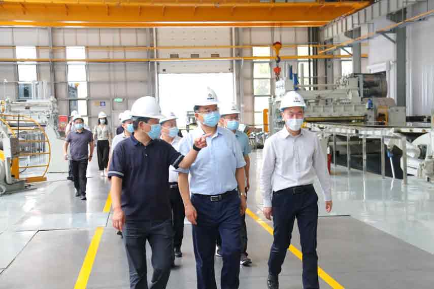 郑州市政协党组书记、主席杜新军一行莅临明晟新材参观调研