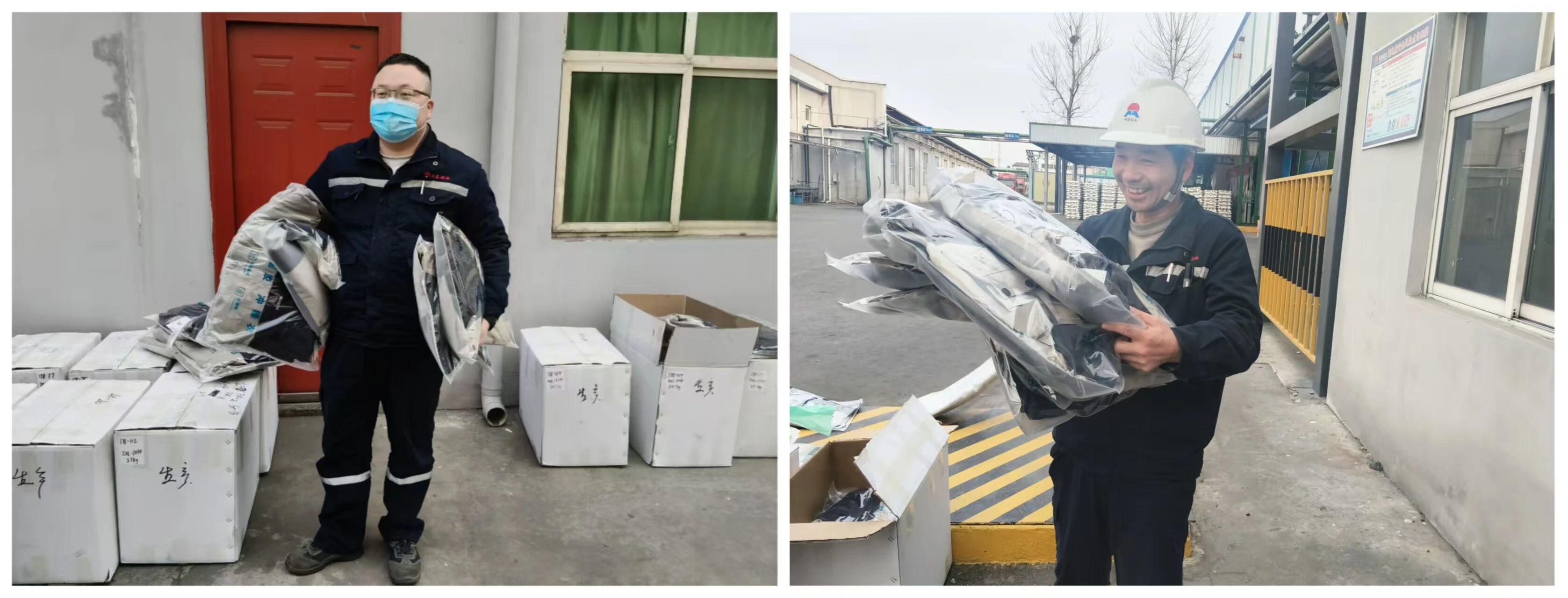 心系员工，温暖元旦——公司为员工发放羽绒冲锋衣